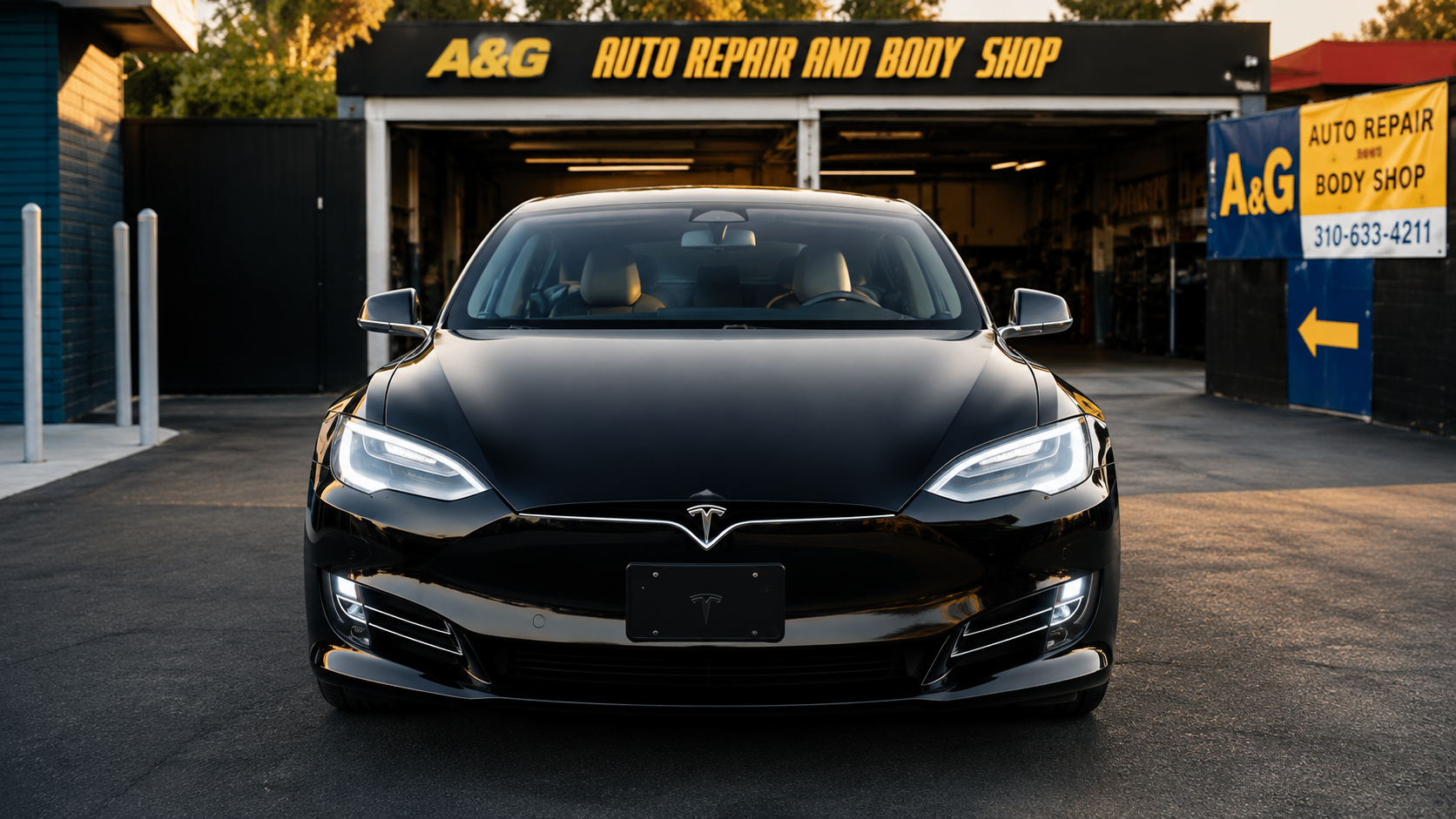 Tesla Model S fully repaired at A&G Body Shop